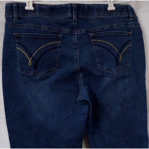 Lincoln Outfitters Women's 16 Comfort Flex Wide Leg Boot Denim Jean 36x32 - Picture 5 of 8